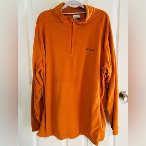 Columbia tangerine orange pullover fleece with half zipper